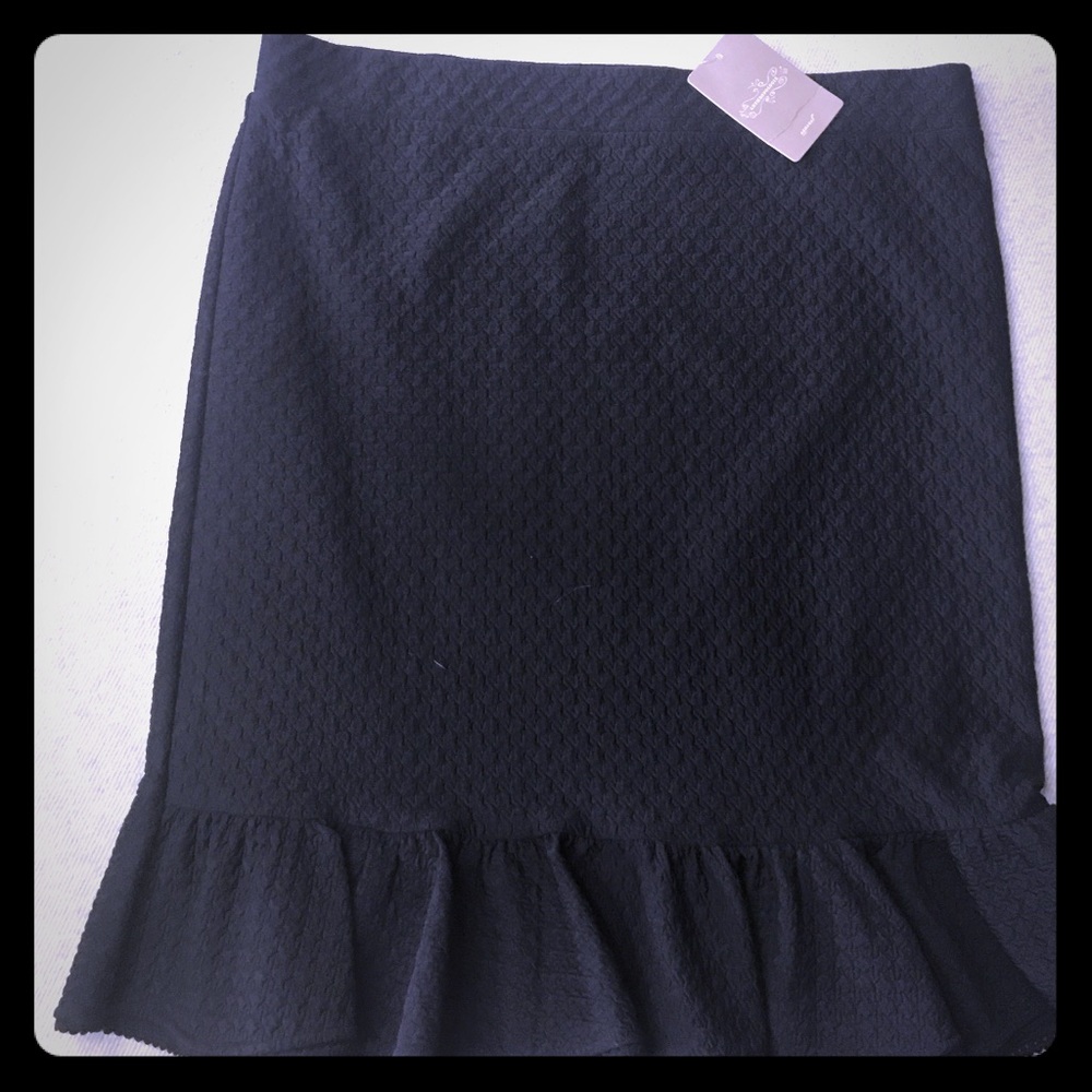 Anthropologie Postage Stamp Black Skirt